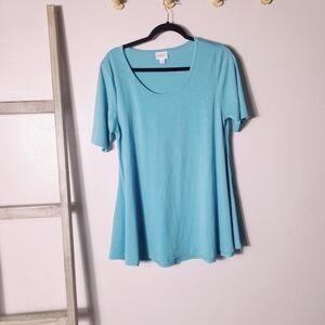 LULAROE WOMEN'S BLUE TUNIC BLOUSE SIZE MEDIUM